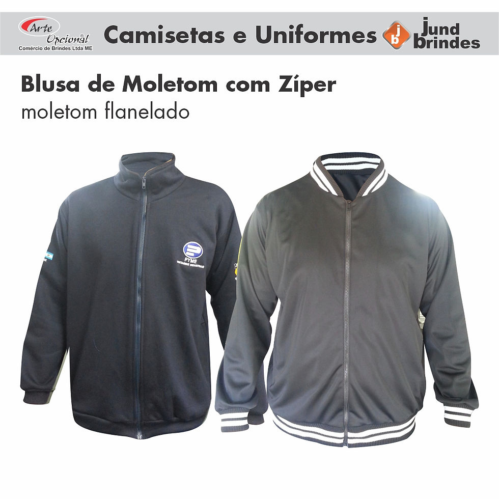 Blusa em Moletom com Zíper