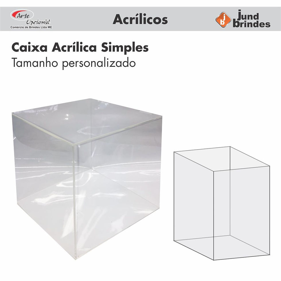 Caixa Acrílica Simples