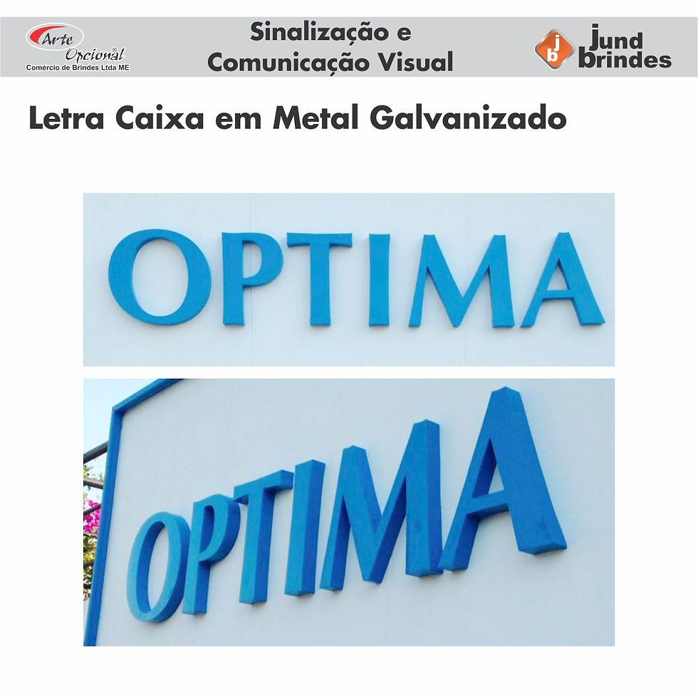 Letra Caixa em Metal Galvanizado
