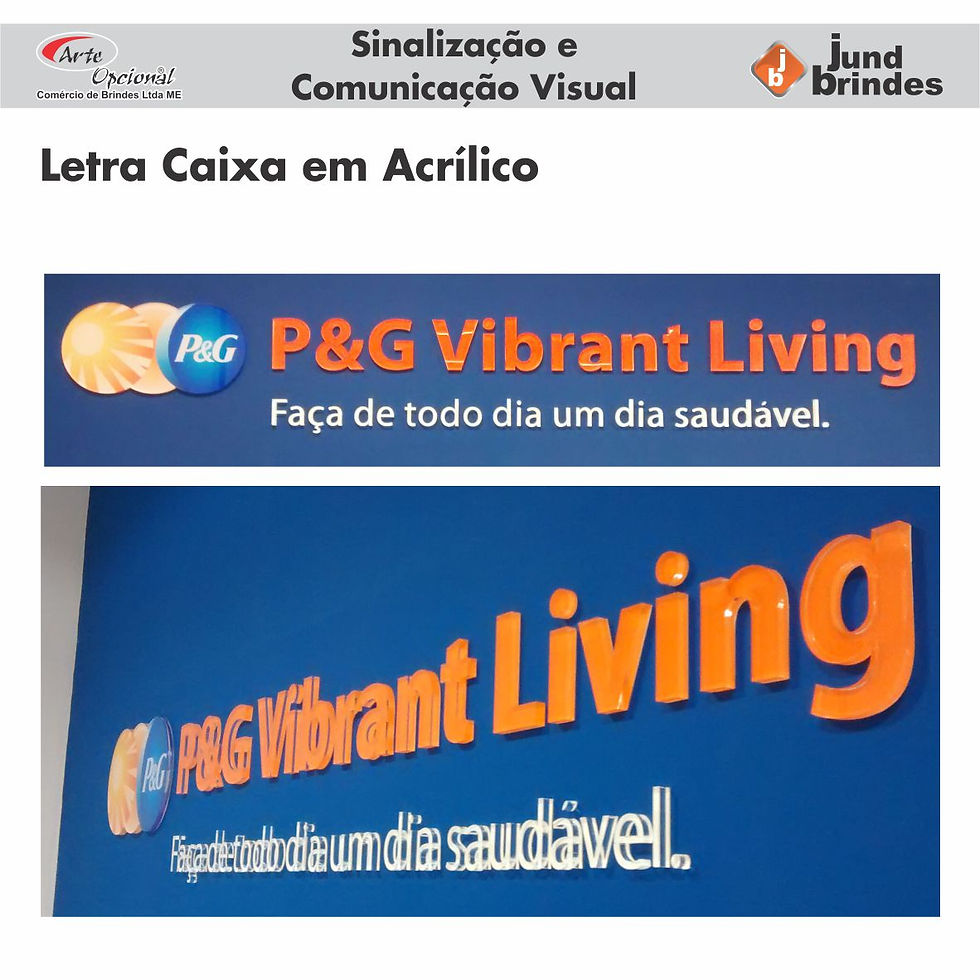 Letra Caixa em Acrílico