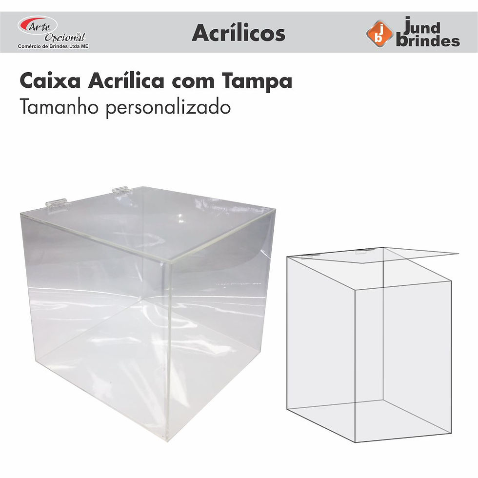 Caixa Acrílica com Tampa