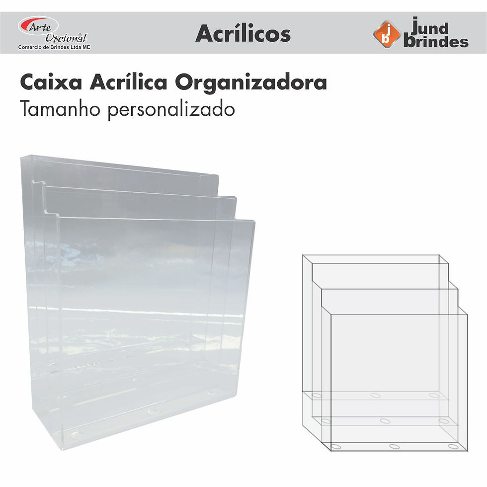 Caixa Acrílica Organizadora