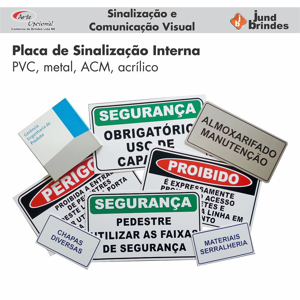 Placa de Sinalização Interna