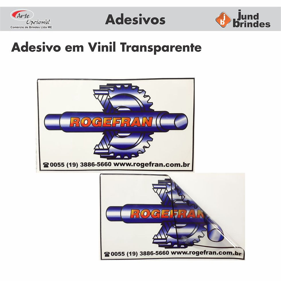 Adesivo em Vinil Transparente