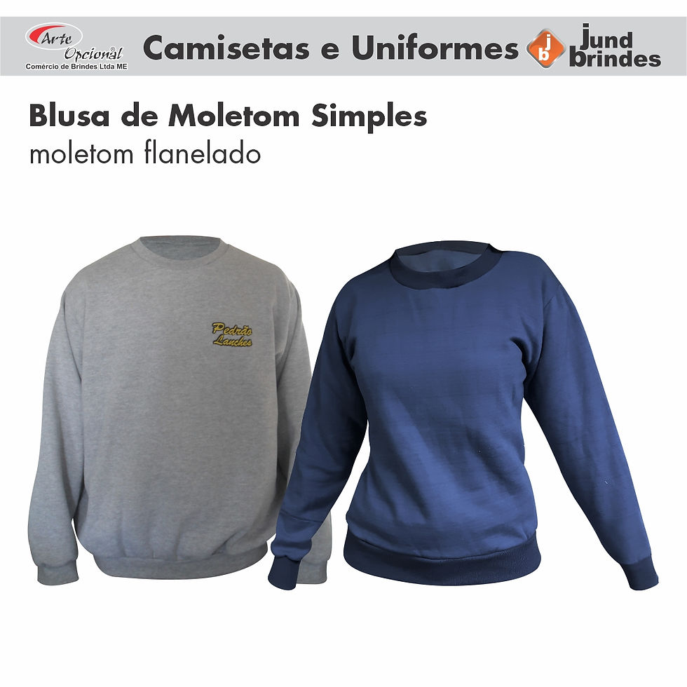 Blusa em Moletom Simples