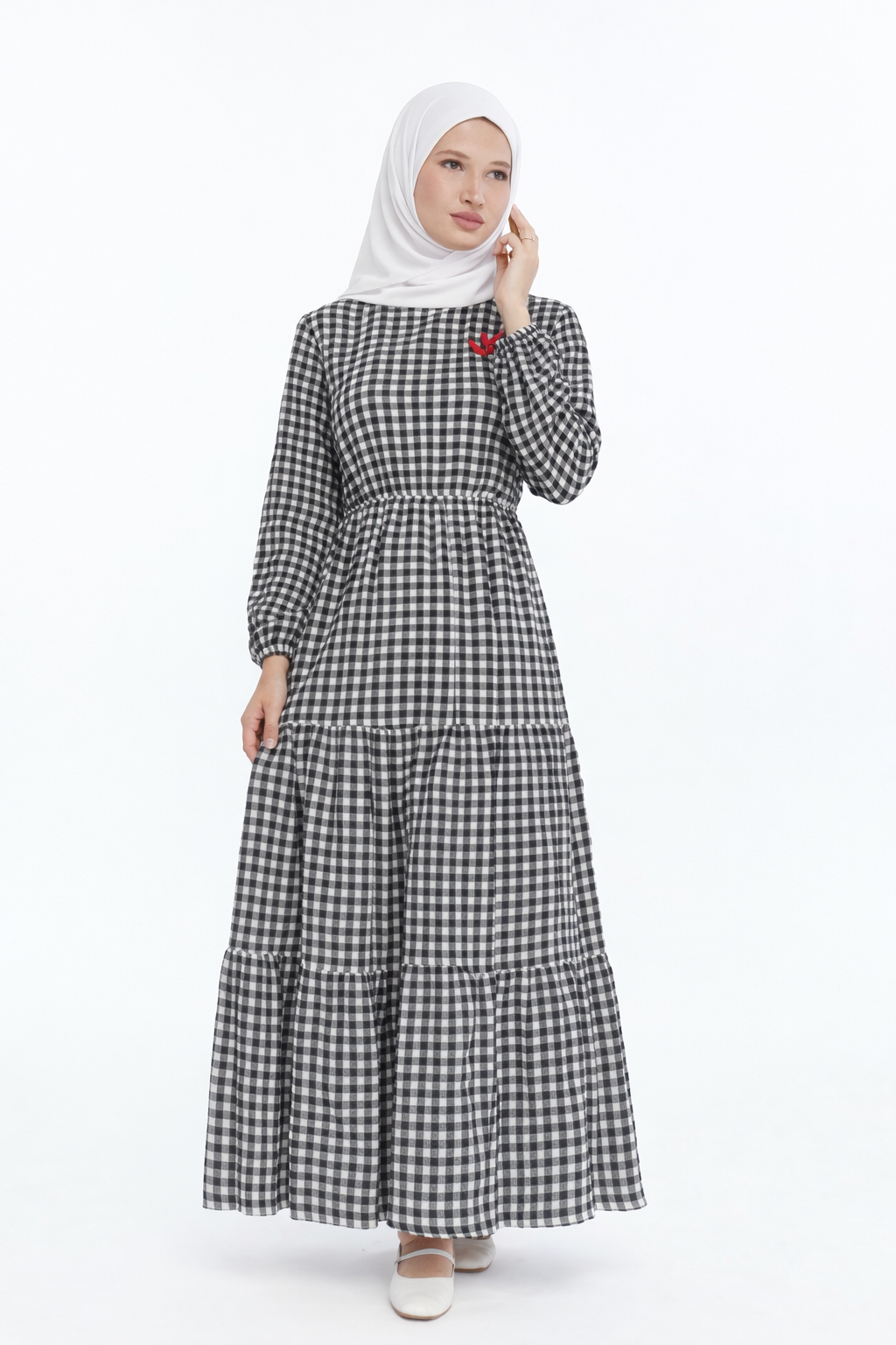 Bürümcük Kumaş Katlı Elbise