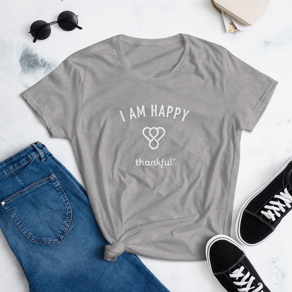 Thumbnail: “I am Happy” Emblem Short Sleeve women’s T-Shirt