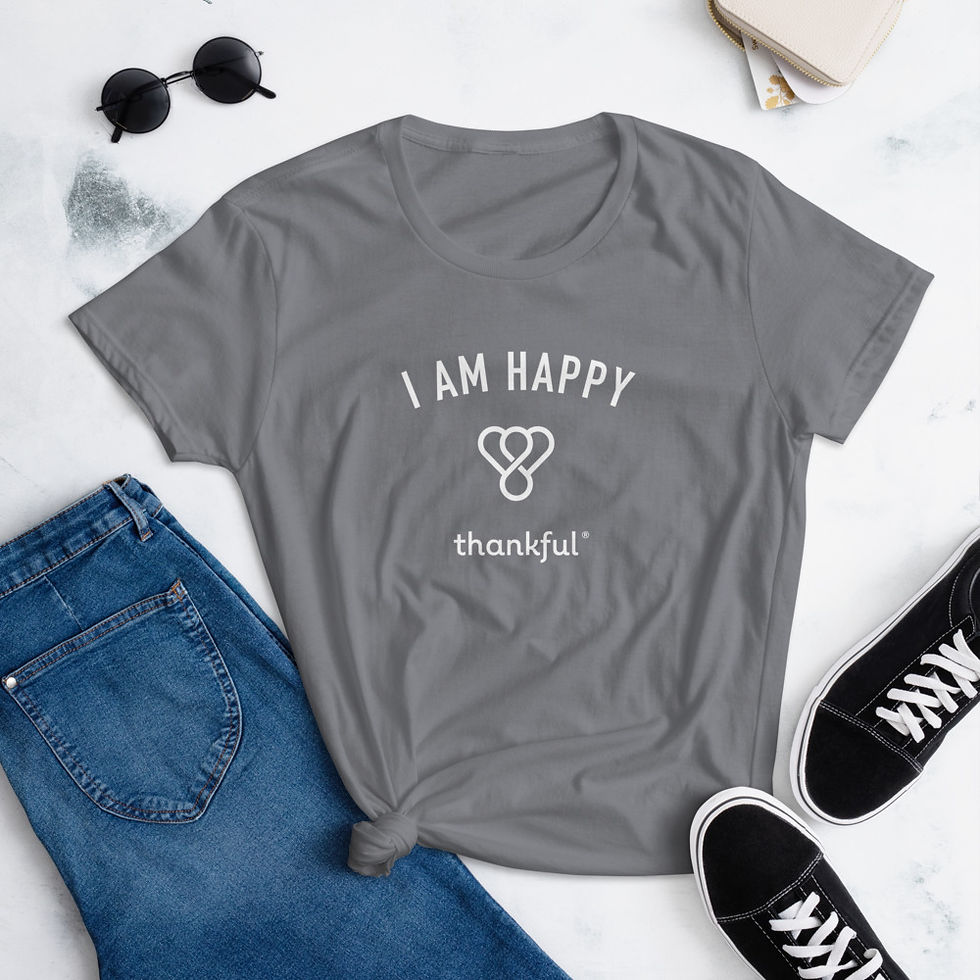 Thumbnail: “I am Happy” Emblem Short Sleeve women’s T-Shirt