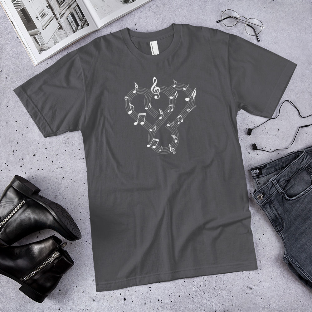 Thankful “Music Notes” Short Sleeve Men’s Jersey T-Shirt