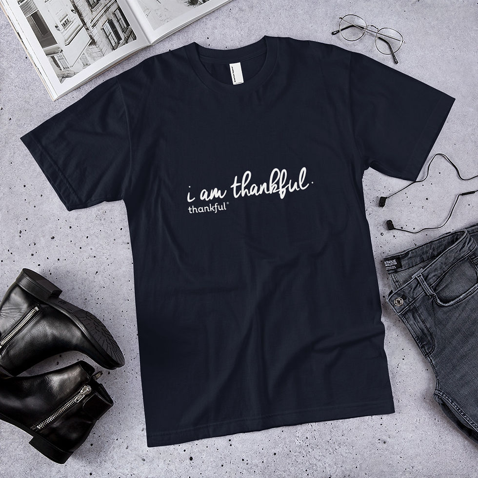 Thumbnail: “I am Thankful” Script Short Sleeve Men’s Jersey T-Shirt