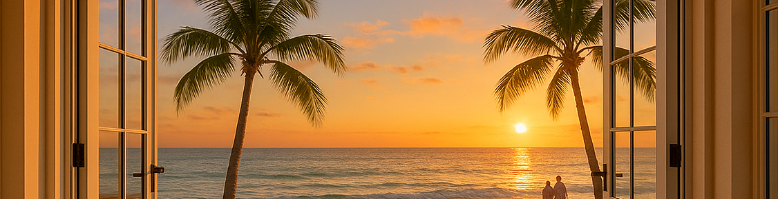Luxury property with a serene sunset in South Florida 