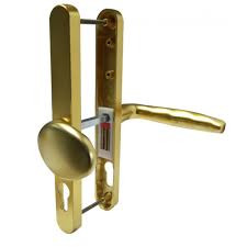 Brasss-effect uPVC door handle