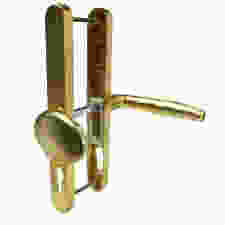 Brasss-effect uPVC door handle