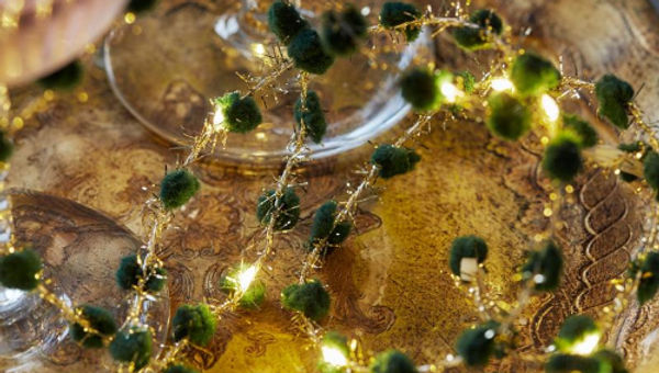 Guirlande 20 LED INA VERT/OR