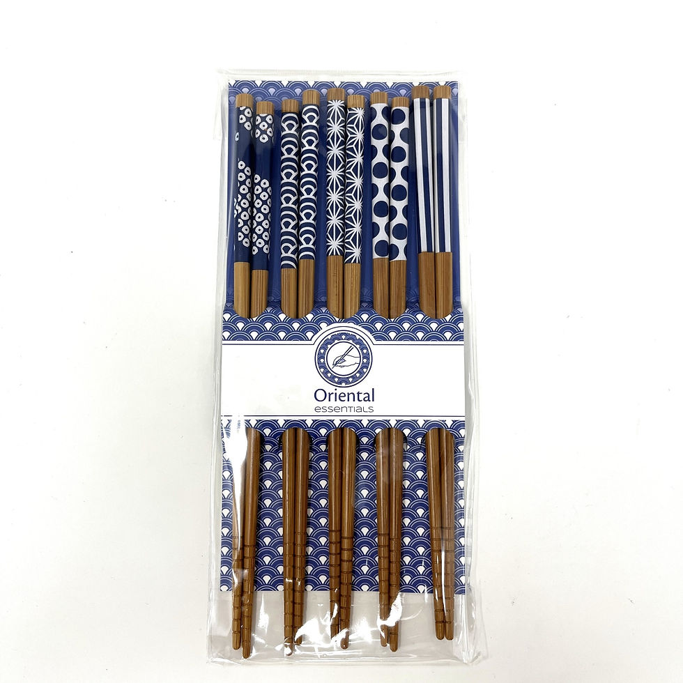 Miniatura: bacchette giapponesi blu in legno