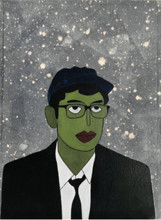 Œuvre de Paanzram intitulée New Job à la Galerie d'art contemporain ‘The Muisca’ à Paris