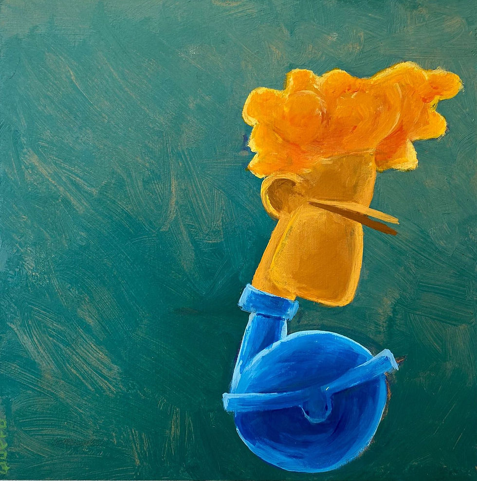 The Muisca Gallery – Pascal Queru – L'art de l'humain – TÊTE-À-ROULETTE ORANGE