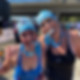 female triathletes with medals