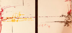 along the dotted line