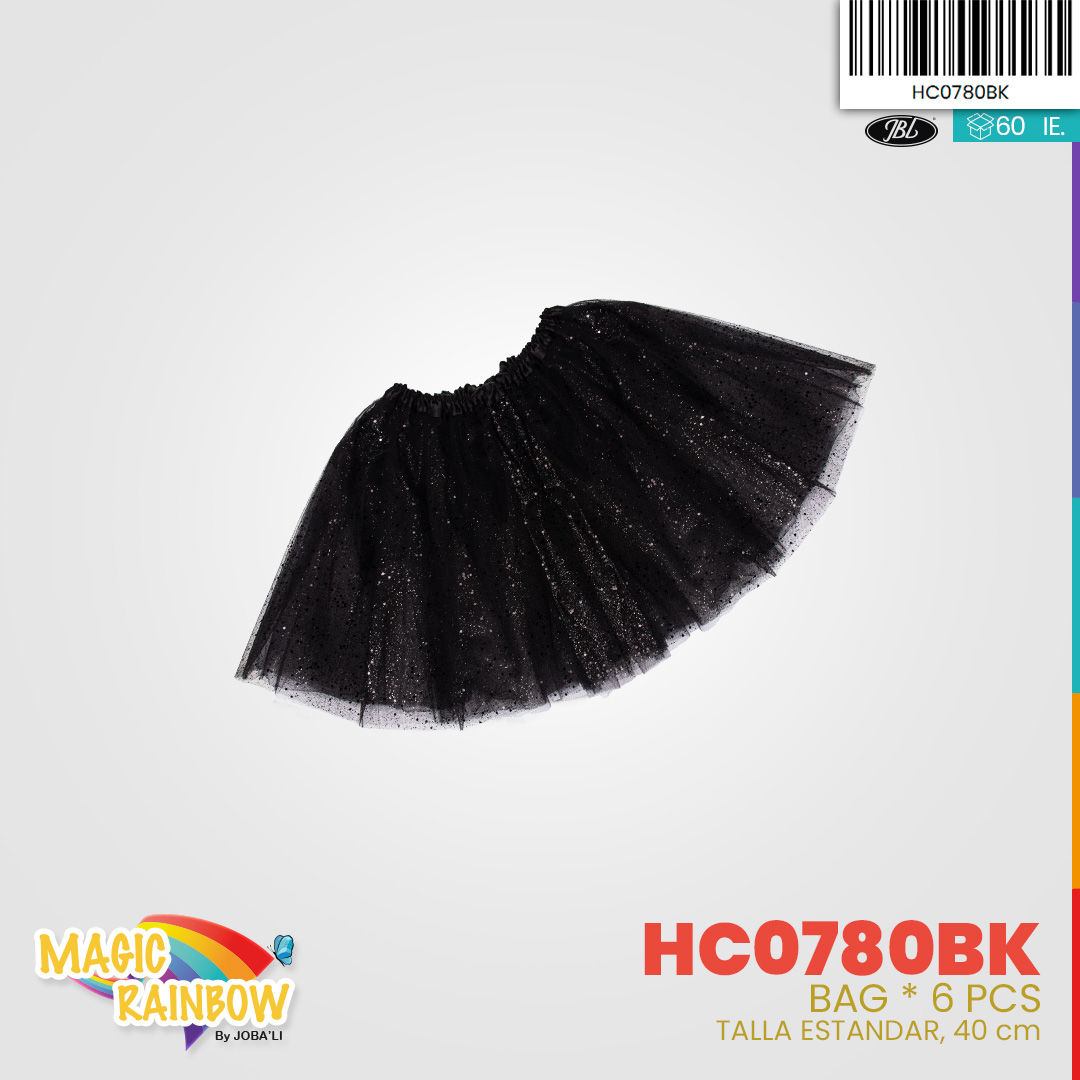 Tutu negro escarchado