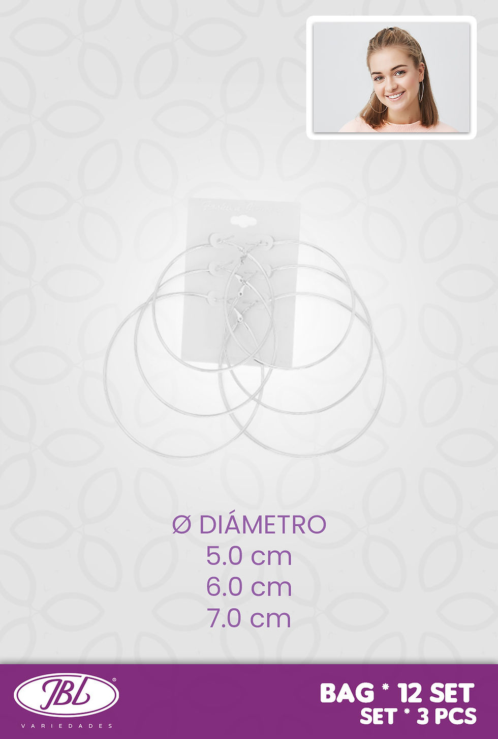 Candongas delgadas plateadas