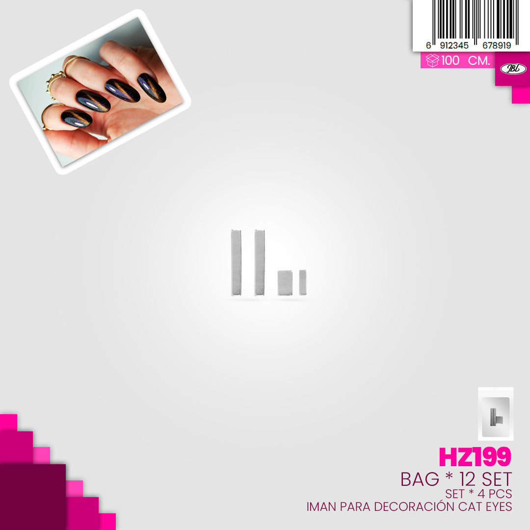 Imán para decoración de uñas CAT EYES * 4 piezas