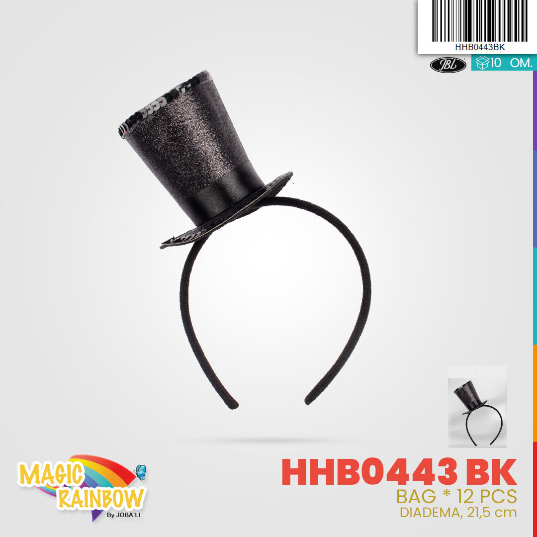 Diadema con sombrero escarchado