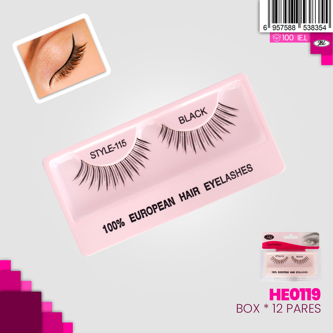 European eyelashes 115 - BOX * 12 PCS