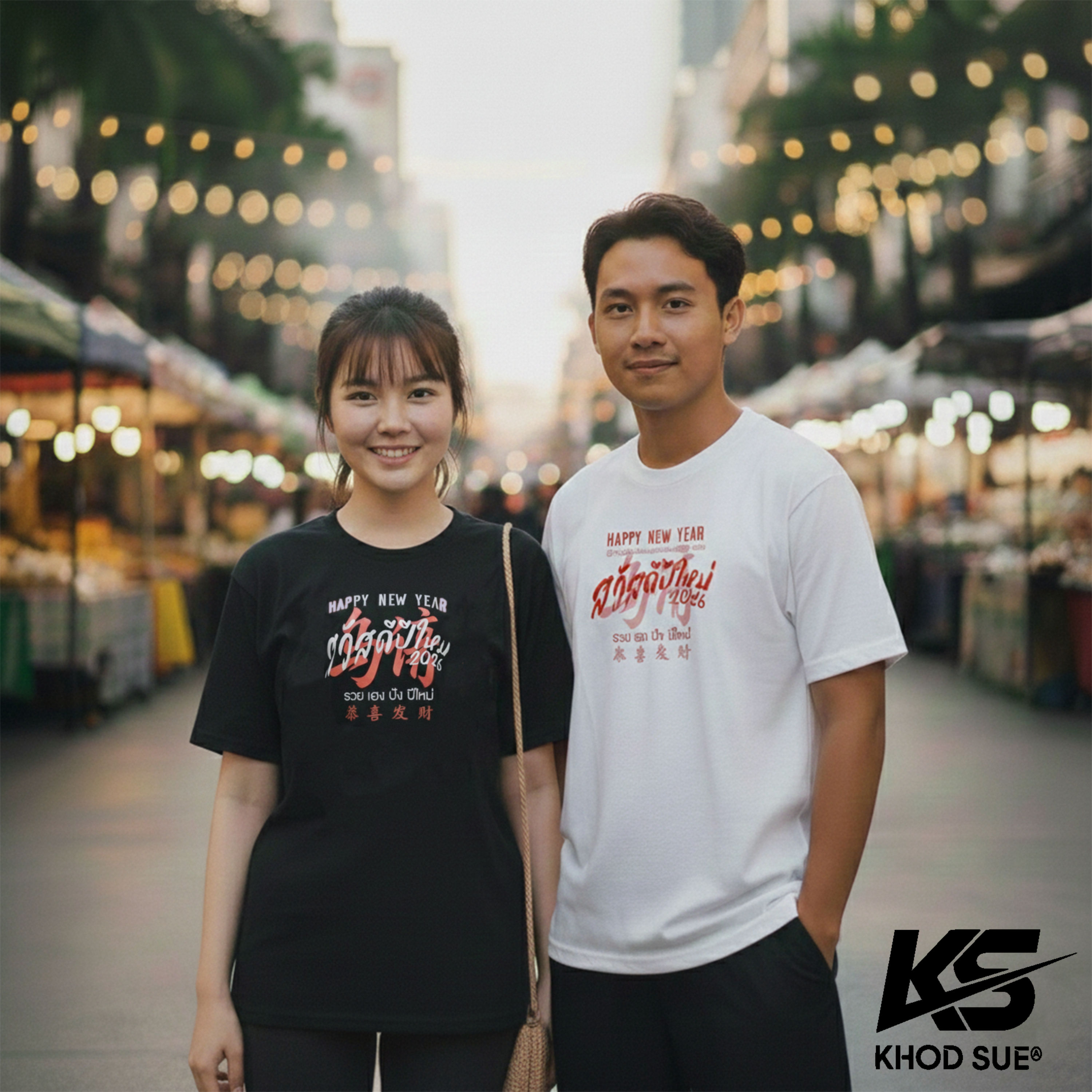 เสื้อโอเวอร์ไซส์ ลายสวัสดีปีใหม่