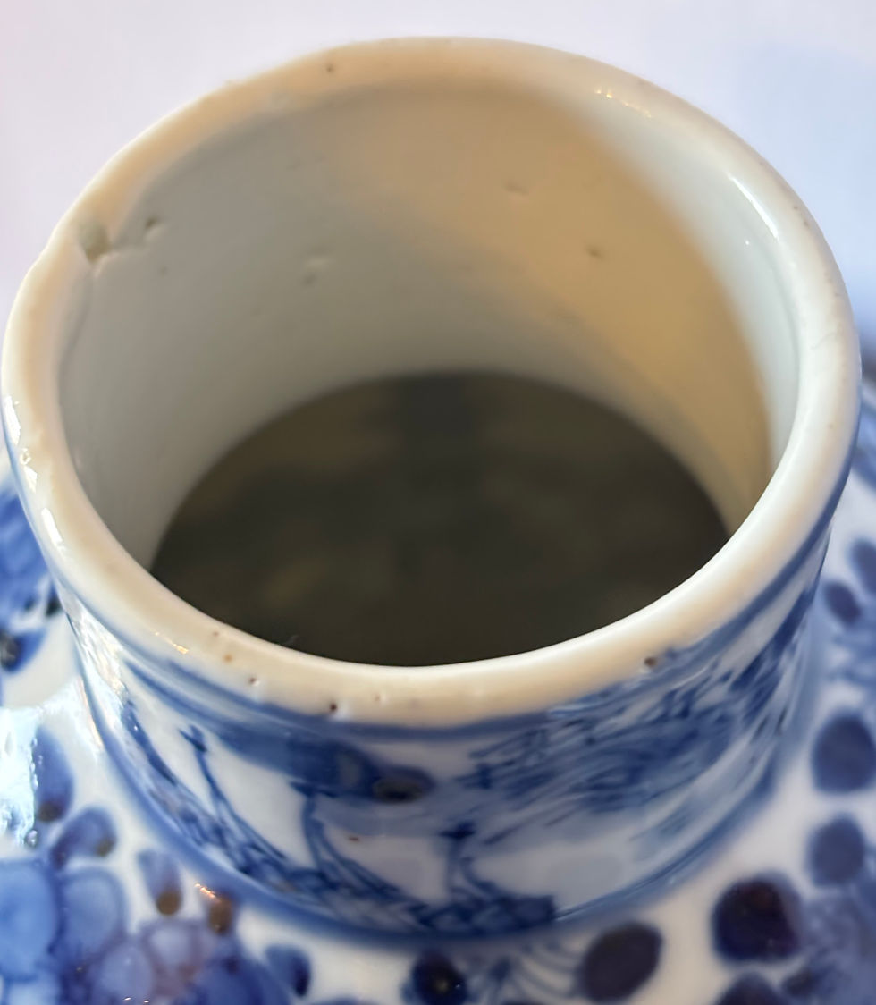 Thumbnail: A pair of blue and white vases 19th century 