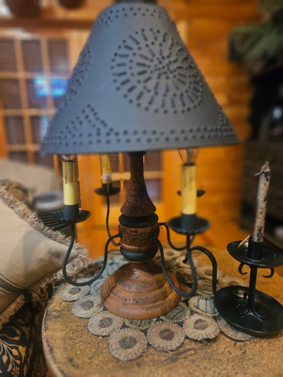 Thumbnail: Hartford Woodspun Jamestown Lamp with Textured Black Shade