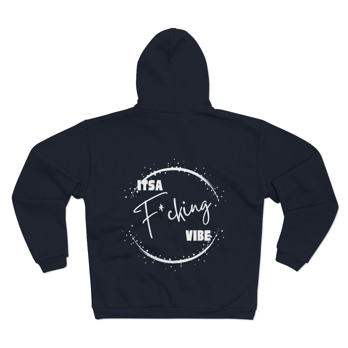Unisex Black Hooded Zip Sweatshirt
