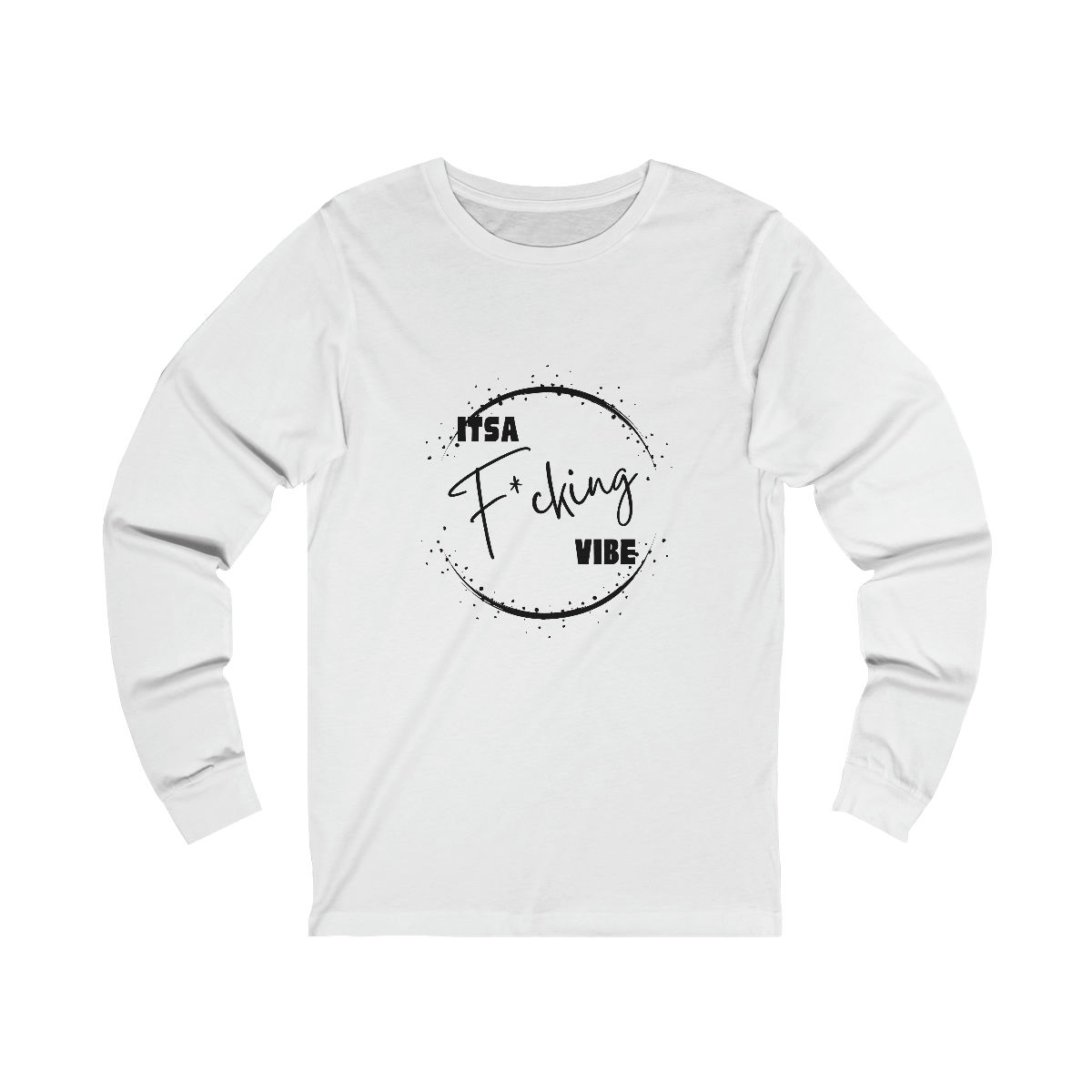 Unisex White Jersey Long Sleeve Tee
