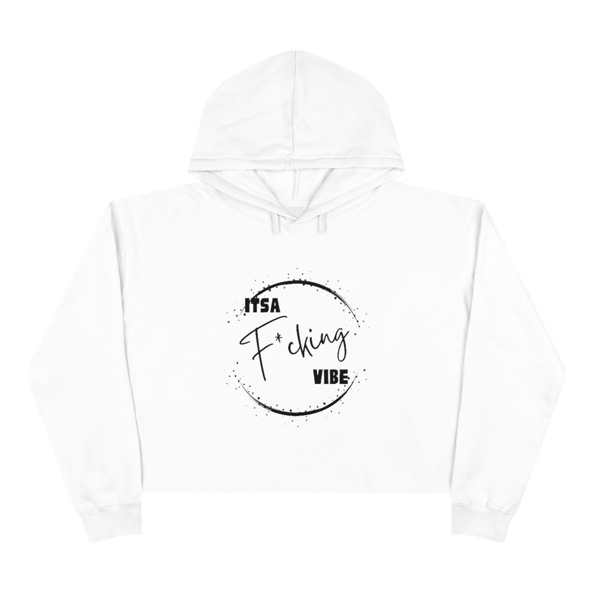 White Crop Hoodie