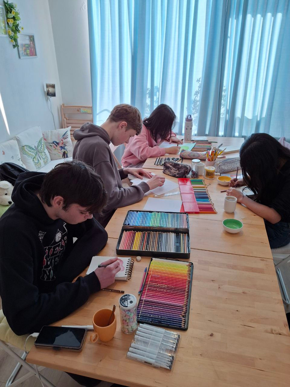 relaxing coloring session