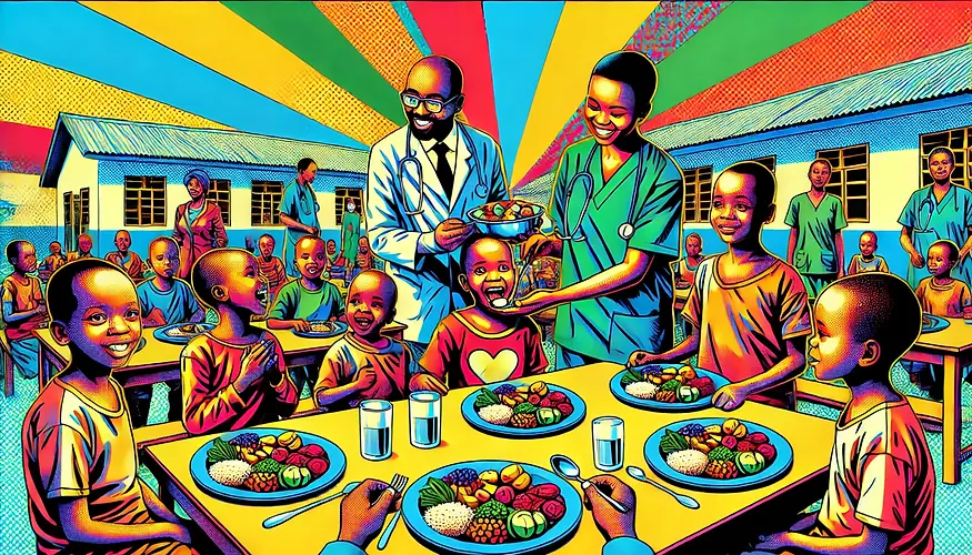 DALL·E 2024-09-24 09.59.56 - A vibrant pop art style illustration depicting a group of chi