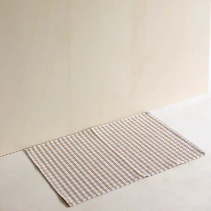 Set de table coton- vichy camel- Gabrielle Paris