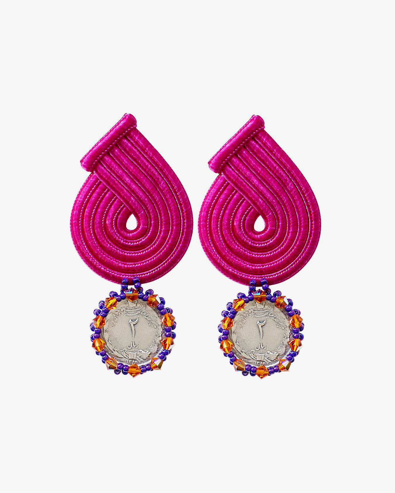 PINK CORD EARRINGS