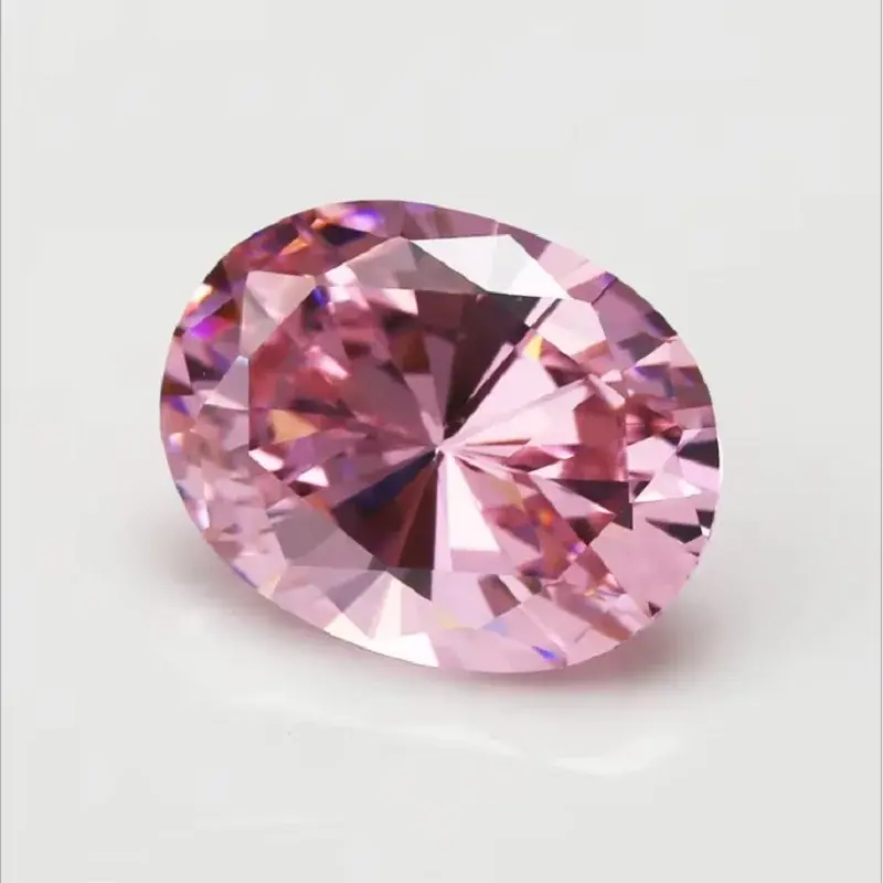 Pierre précieuse en zircon rose 56.58ct VVS 18X25MM Oval AAAA+