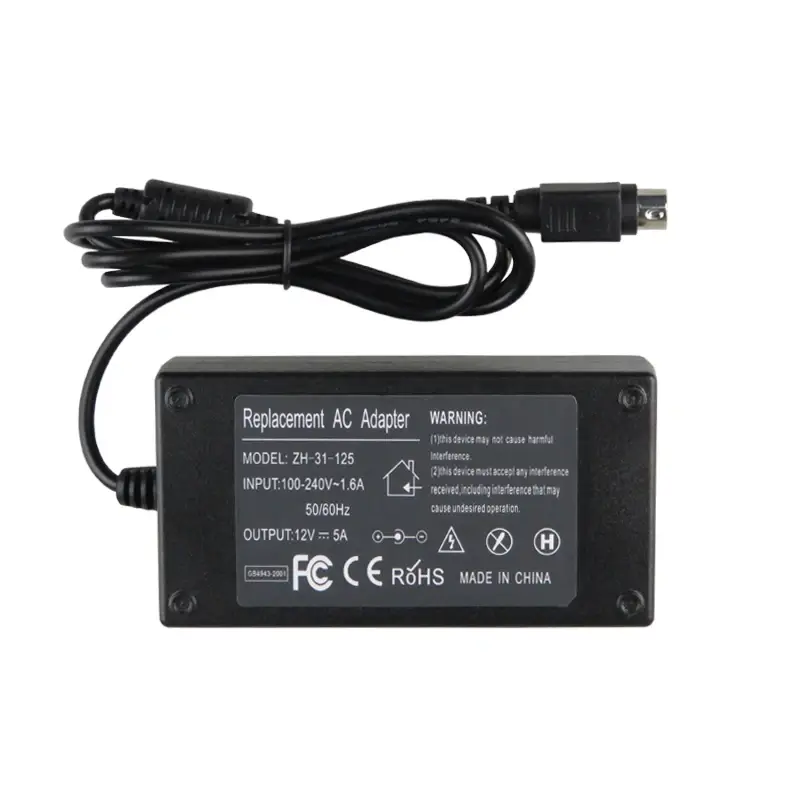 PSU chargeur 12V 5A 60W 4pin pour certain écran, Tv et portable Sanyo