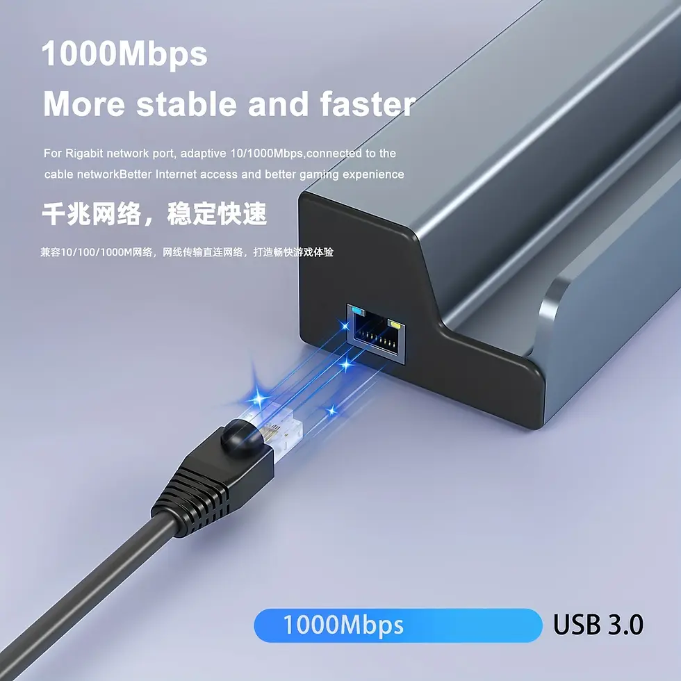 Miniature : Station d'acceuil pour Steam Deck 6-en-1 4K HDMI 2.0 Gigabit LAN 3x USB 3.0 60W