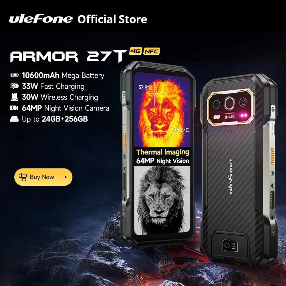 Cellulaire Android 14 avec fonction d'imagerie thermique