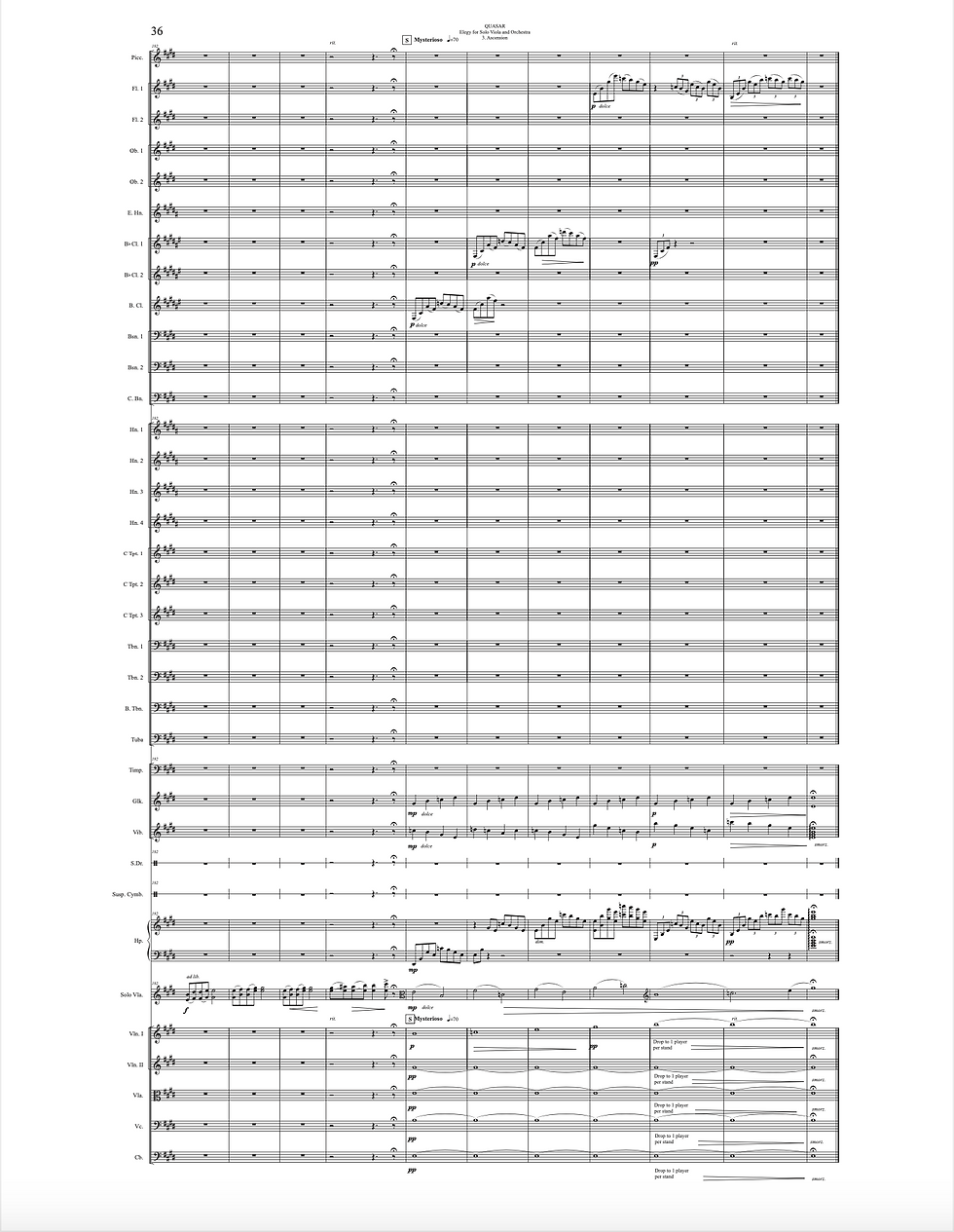 Quasar - Elegy for solo viola and orchestra - ©Nicole Buetti