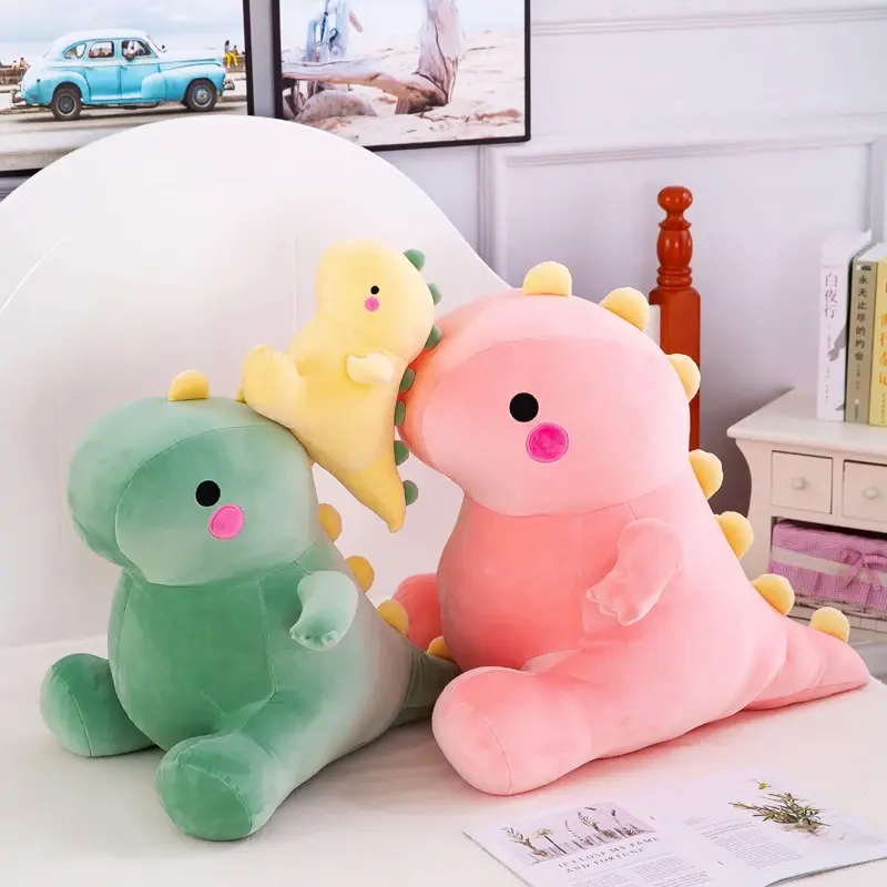 Miniature : Choix de 3 toutous coussins en forme de dinosaure au format 25cm/30cm/45cm