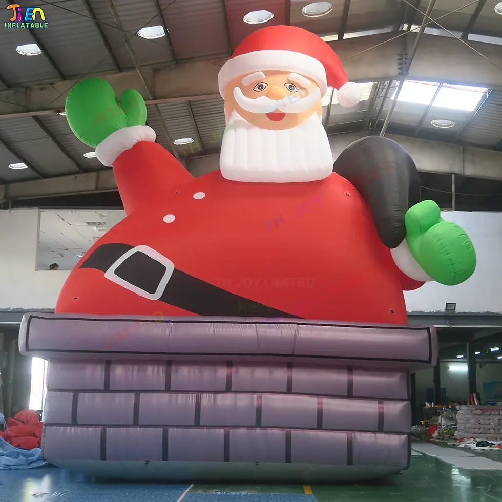 Thumbnail: Choix de 15 père noël gonflable géant extérieur de 4m / 6m / 8m avec ventilateur