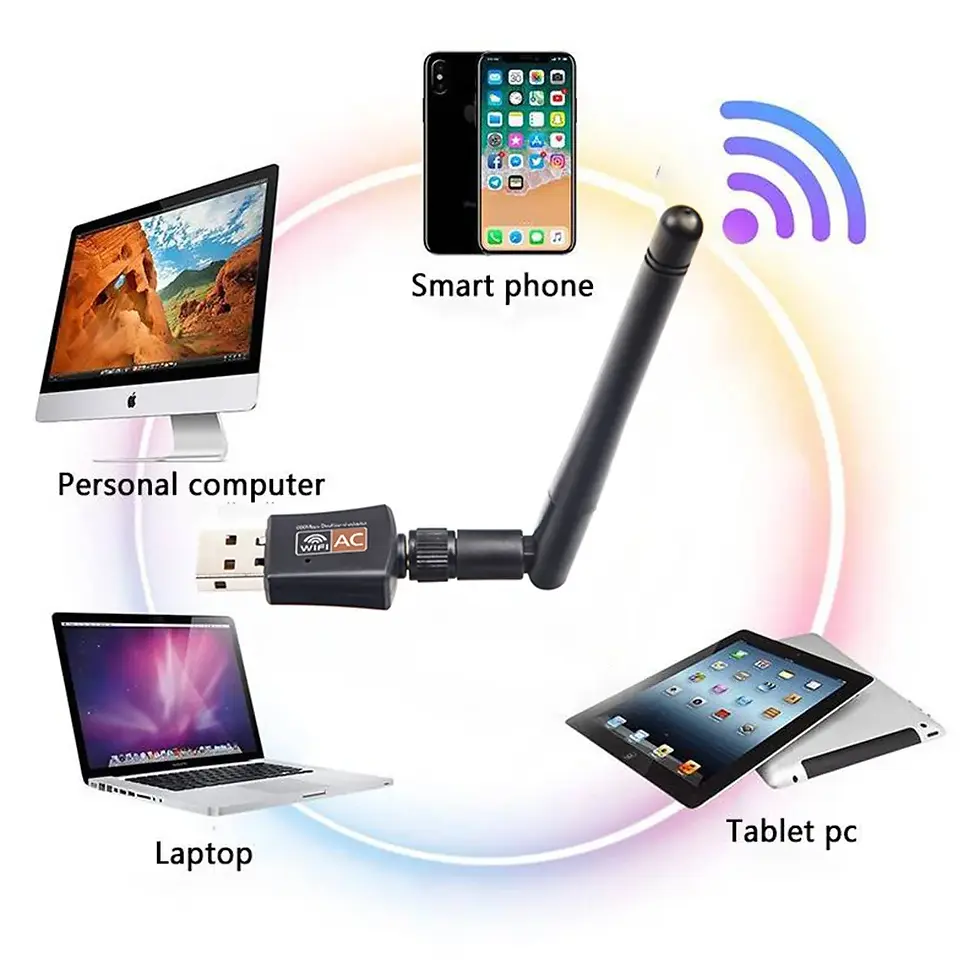 Miniature : Convertisseur USB à WiFi double bande de 600Mbps