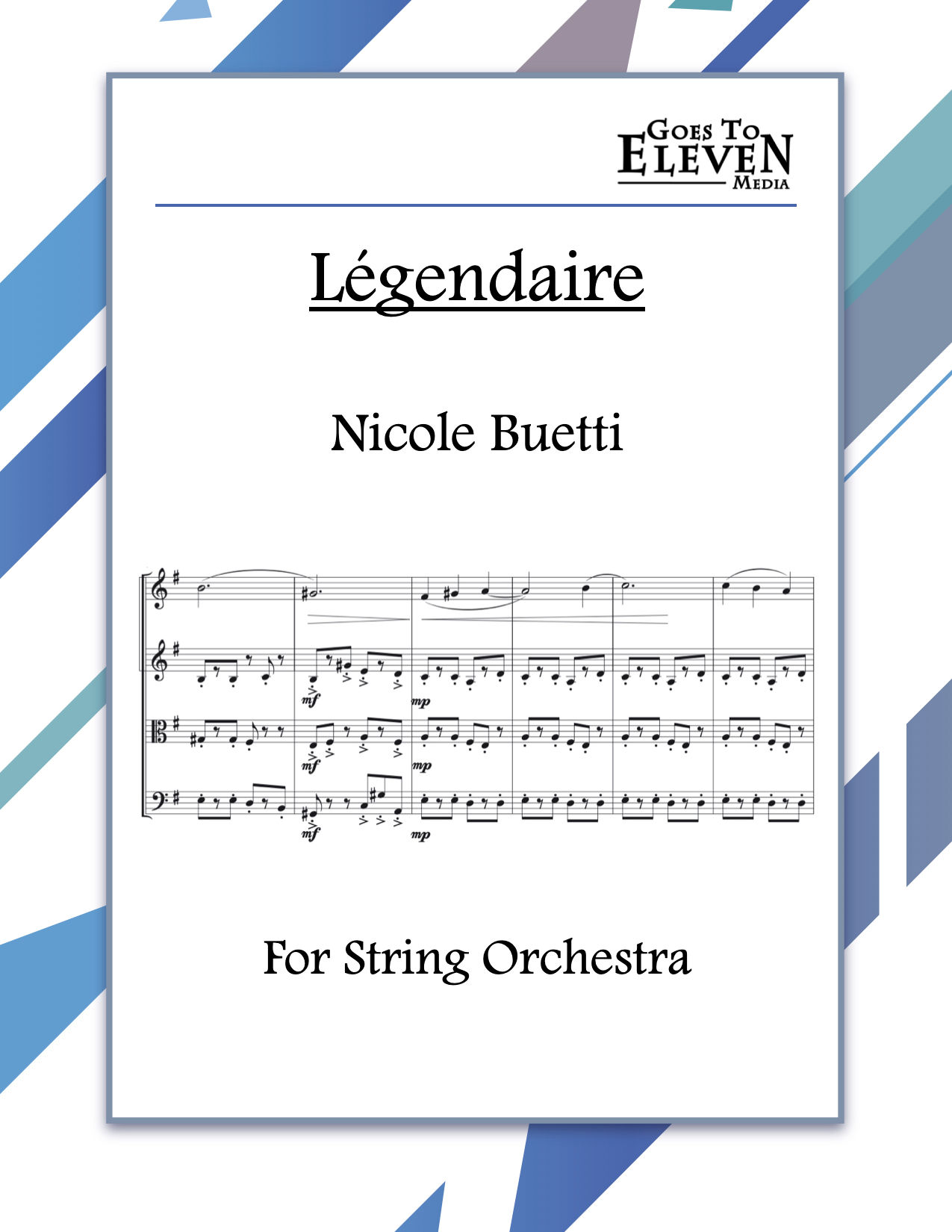Légendaire for String Orchestra Digital Download