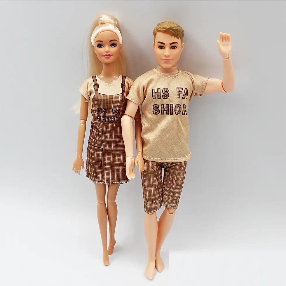 Thumbnail: Choix entre 20 couples de poupées style Barbie avec vêtement