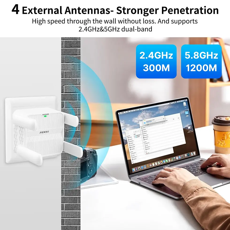 Miniature : Répéteur réseaux WiFi 6 5Ghz AX1500 Dual Band 2.4g/5GHz