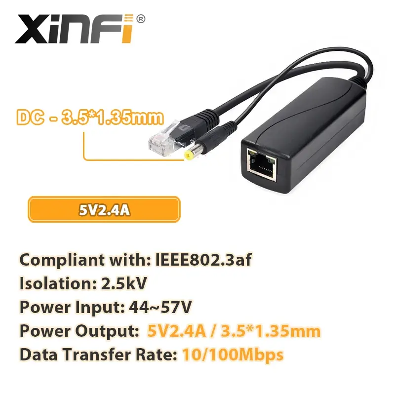 Miniature : Choix d'injecteur PoE de 5V / 12V et 1.5A / 2A/ 2.4A  / 3A / 4A